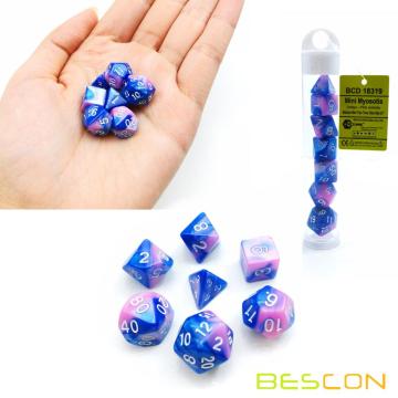 Bescon mini gemini a due tono poliedrici da dadi di gioco RPG 10 mm