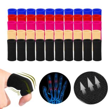10pcs/set Finger Sleeves Washable Protective Fingertip Guard Braces Support Sports Protector Cover For Volleyball Badminton New