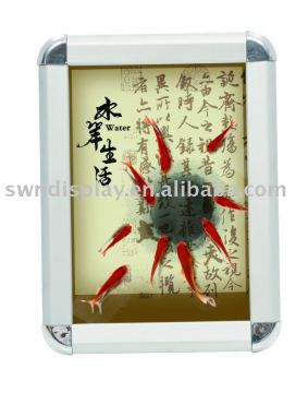snap frame,32mm aluminum round corner ,silver color