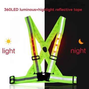 Colete reflexivo LED iluminado 360°