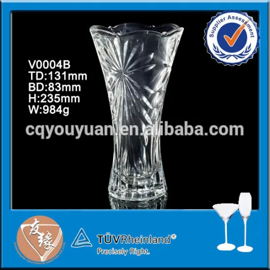 different types thick wall clear glass vase with beautiful design