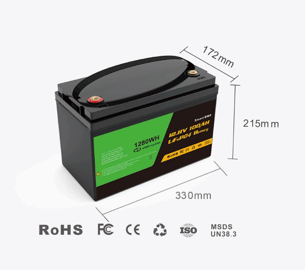12.8V 100Ah lithium iron phosphate battery