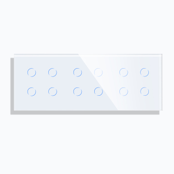 Bingoelec 228mm Triple 4Gang WiFi Smart Home Touch Wall Light Switch with Glass Panel
