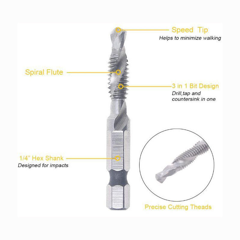 Combination Drill and Tap Bit