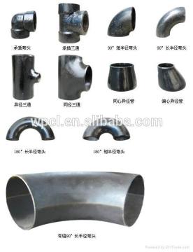 black carbon steel pipe fitting tee & reducer ASTM A234 WPB