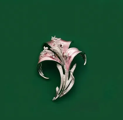 Advanced orchid brooch
