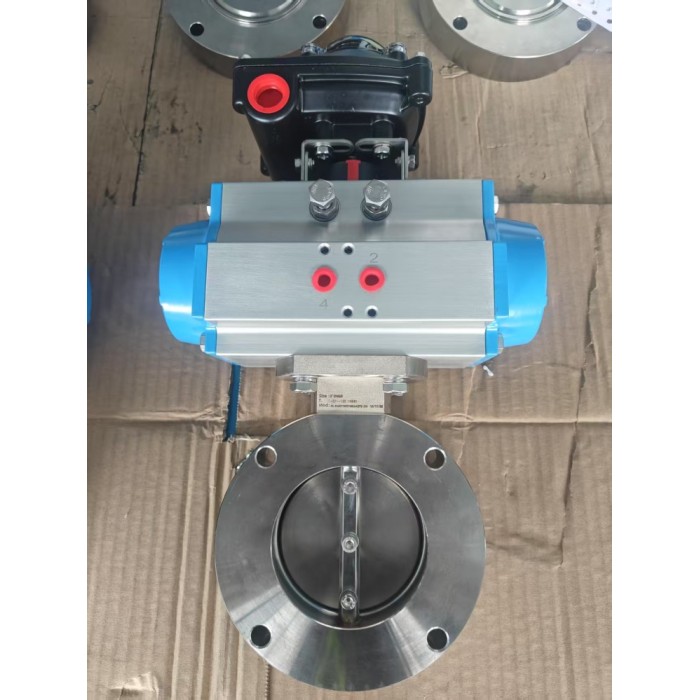 Van bướm khí nén - lệch tâm kép