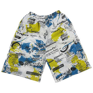 Sublimation Printing Men's Beach Wears, Made of Polyester Peach Skin, OEM Orders Welcomed