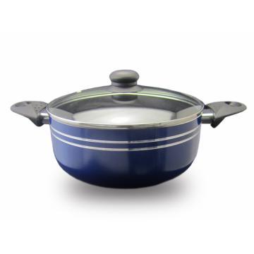 blue non stick sauce pot
