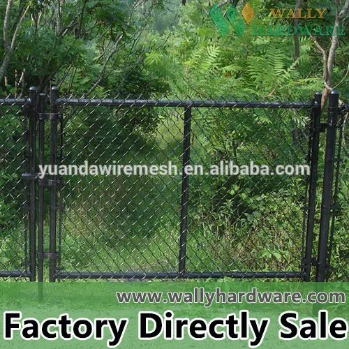 China supplier 3.0mm green color pvc coated galvanised chain link fence gate