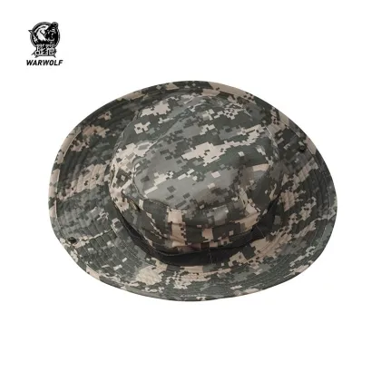 Woodland Camo Fisherman Bucket Hat Polyester/Cotton Comfort