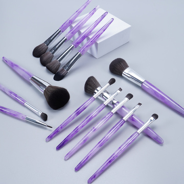 Merrynice New Arrival Private Label purple 14Pcs professional bling makeup brush set makeup brushes