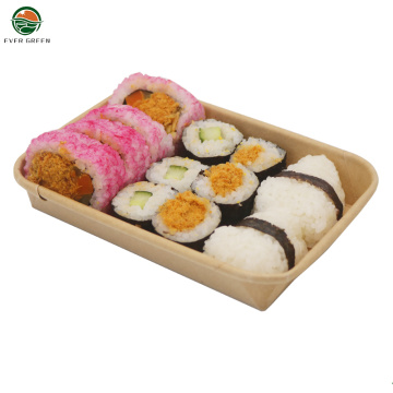 Bandeja de papel de catering rectangular desechable para comida para llevar