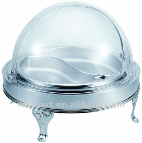 Transparent round chafing dish( available open to 90 Degree)