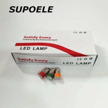 High Brightness LED Bulbs: E10 10mm 220VAC/230V/110V/120V AC or 24V/12V DC Mini Lamp Heads