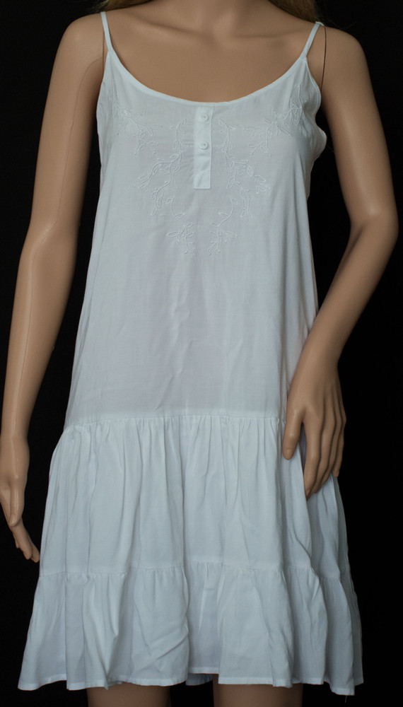 Suspenders Embroidered Dress