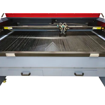 Modernisierte CO2 Laserschneidemaschine für Acryl, Holz und MDF mit Hiwin-Einzelgetrieben