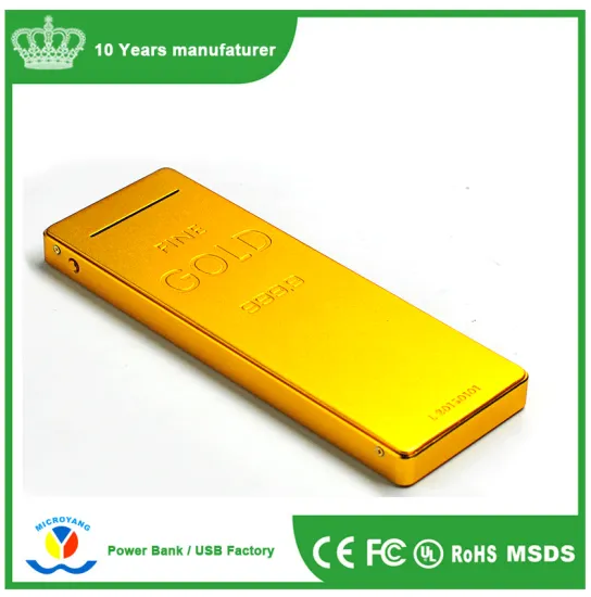 Top sell new coming high capacity gold bar power bank with full capacity premium guarantee