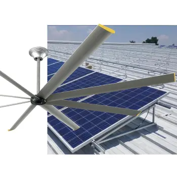 36V DC Solar Powered Large Industrial Ceiling Fan for Outdoor Air Circulation