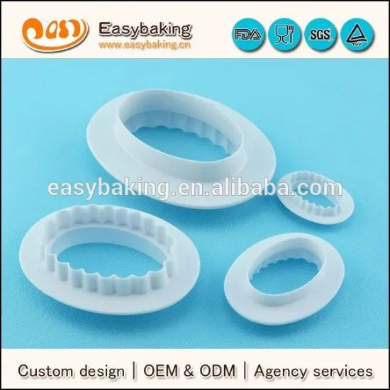 Custom lace oval fondant cake plastic cake decorating cutters