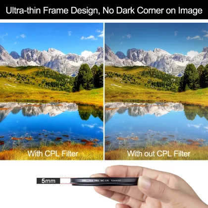 GiAi MC CPL Filter - 58mm, 77mm, 82mm HD Camera Polarizing Filter
