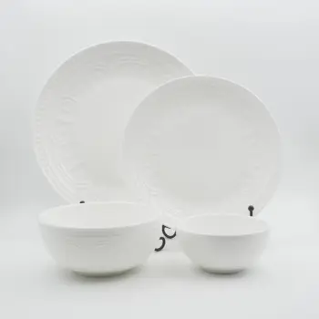 New design Embossed New Bone tableware set