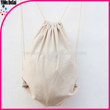 women girls fashion cotton and hemp Drawstring Backpacks