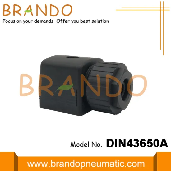 Black DIN 43650A Connector For Burkert Solenoid Valve