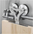 Stainless steel wood barn door hardware for modern wood interior sliding door system kits