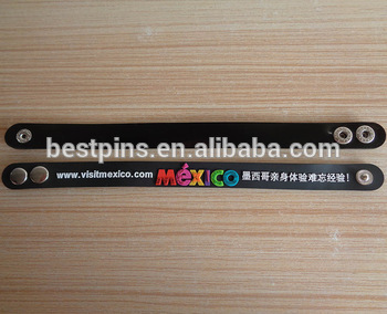 custom 3d soft pvc mexico travel experience souvenir wristband bracelet