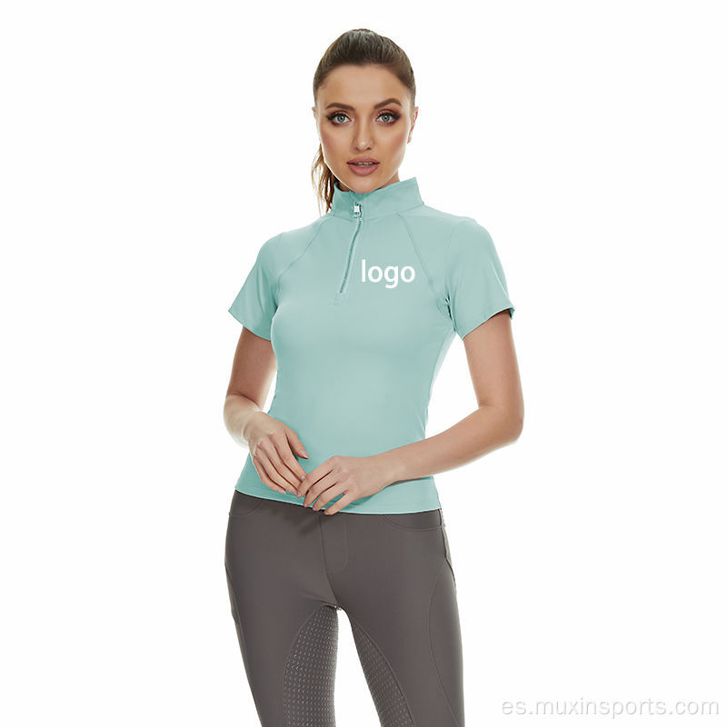 Tops con cremallera ligera para mujeres Equestrian