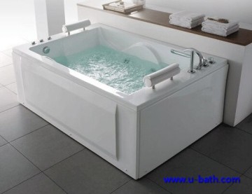 2 persons luxury massage bathtub for corner installation