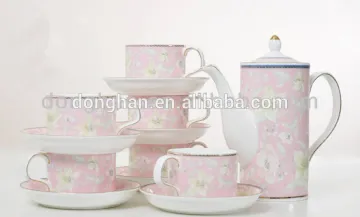 Decal ceramic coffee set