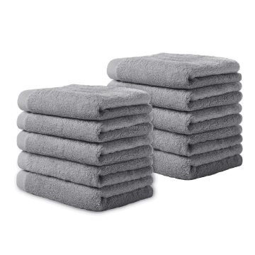 Custom Logo Luxury Bamboo Fiber Bath Face Towel - Light Gray, Multifunctional Woven Cartoon Towel