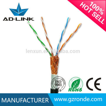 Guangzhou factory 0.5mm 305m/roll wooden reel cat5e waterproof sftp cable