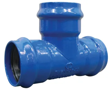 MOPVC ductile iron all socket tee