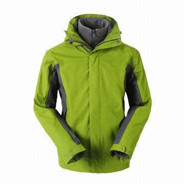 3-in-1 warm breath waterproof men's ski jacket