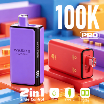 WASPE 2в1 Вкус 100000 затяжек 100К одноразовый вейп