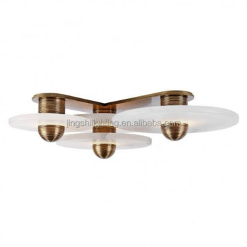 Modern Luxury Brass Round Ceiling Chandelier