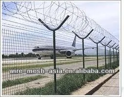 Airport fence mesh/Peach type column fence netting/Bilateral guardrail (SGS certificate & ISO9001)