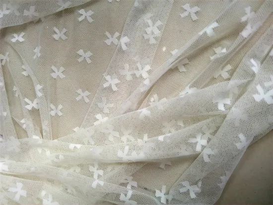 Nylon Spandex Mesh Fabric For Women Lace Dress
