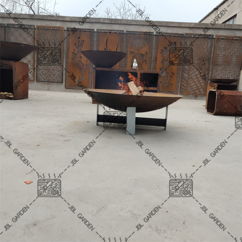 sell Corten Steel Curved Fire Bowls