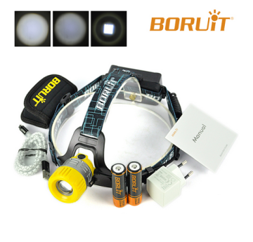 Boruit B11 High Quality 5000lm Headlamp Cree T6 Led Rechargeable Headlight
