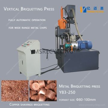 Machine de presse briquetting automatique des puces en cuivre