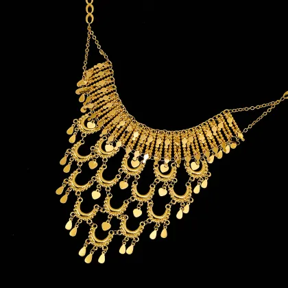 Yiyi Hot Sale 24K Gold Plated Necklace - Dubai Gold Jewelry Fashion Necklace