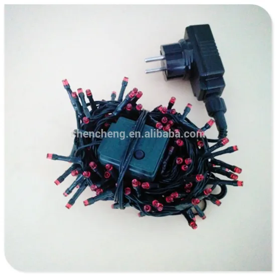 50LED red christmas string light with adaptor outdoor use led christmas decor,street lights factory wholesale in taizhou
