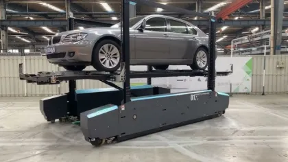 Parent-child parking AGV system