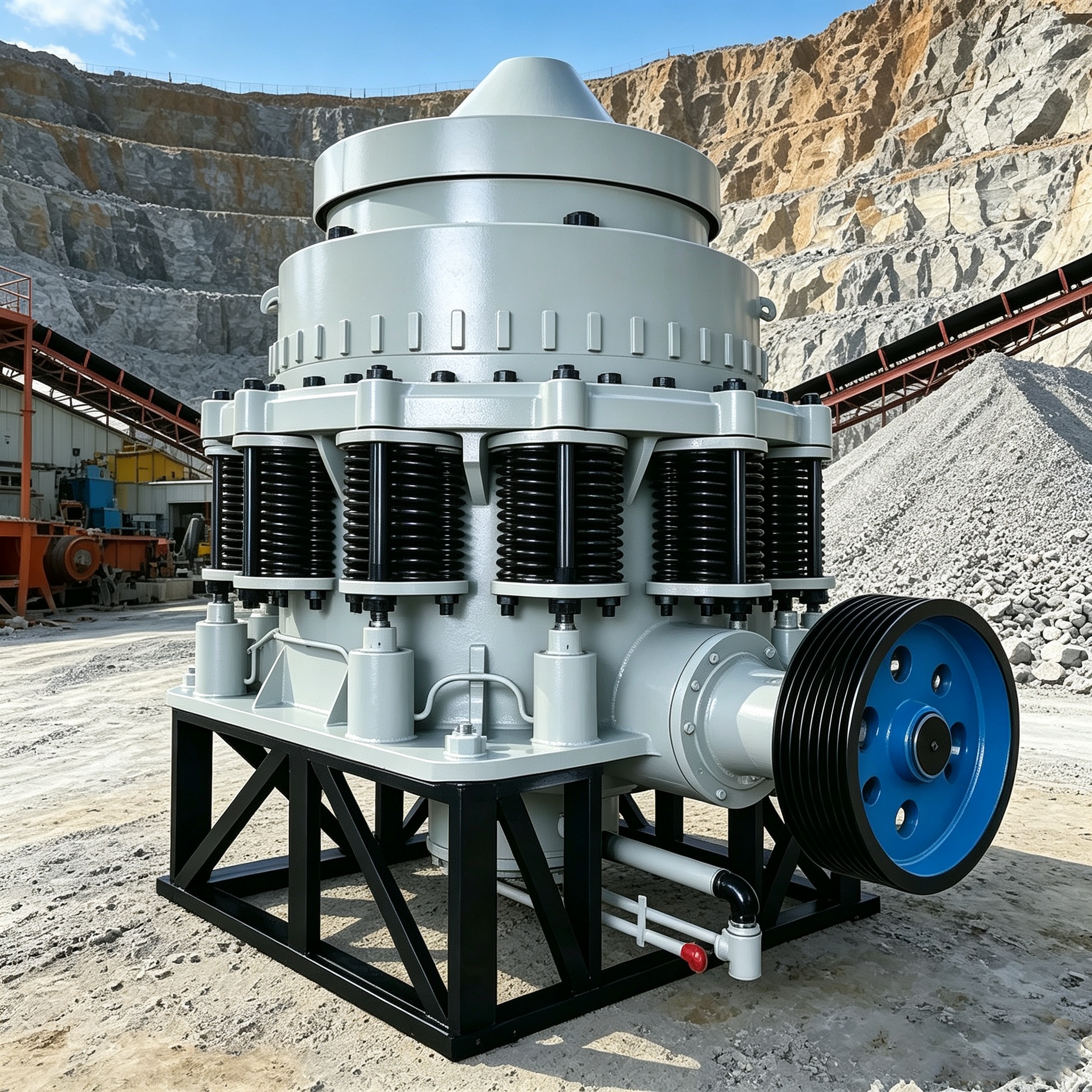 Multi cylinder cone crusher (1)