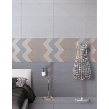 Piastrelle da parete in ceramica per bagno con design in tessuto da 300 * 800 mm