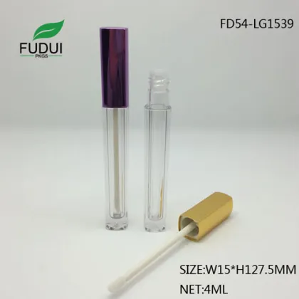 Clear Empty Square Makeup Lip Gloss Packaging